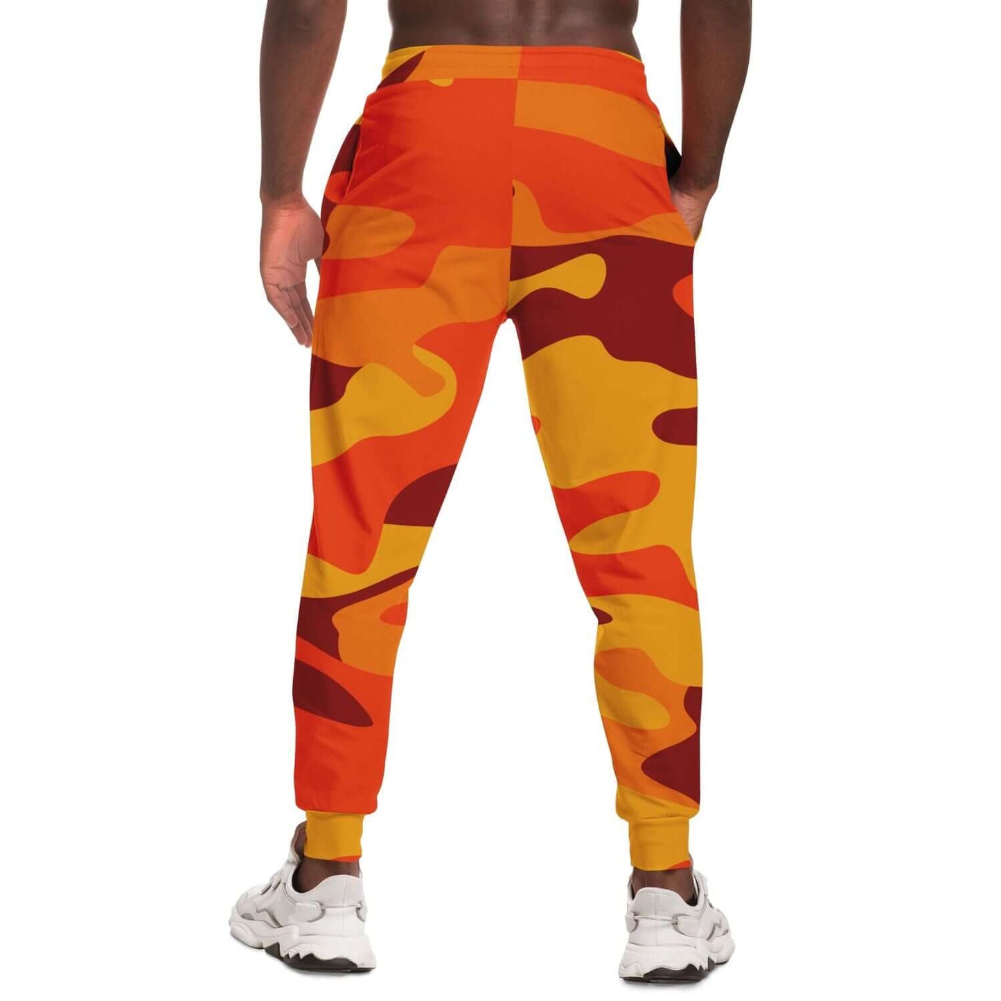 Camo Track Pants | Orange & Red Berry