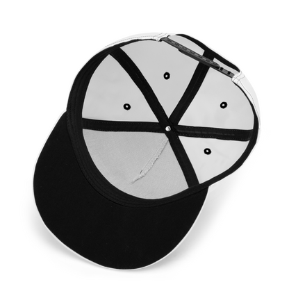 Black & White Newspaper Collage Snapback