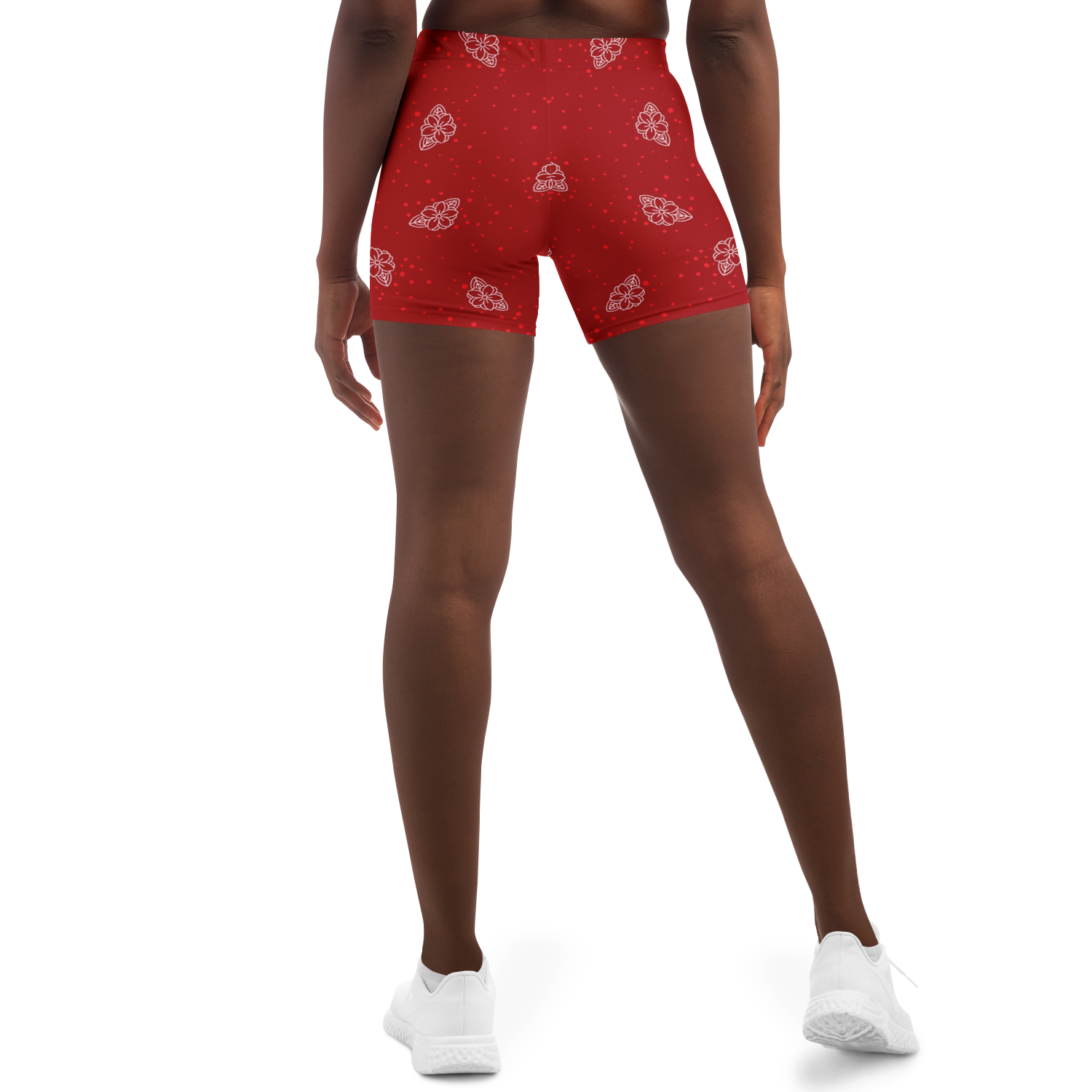 Funky Red Legging Shorts | HD Print