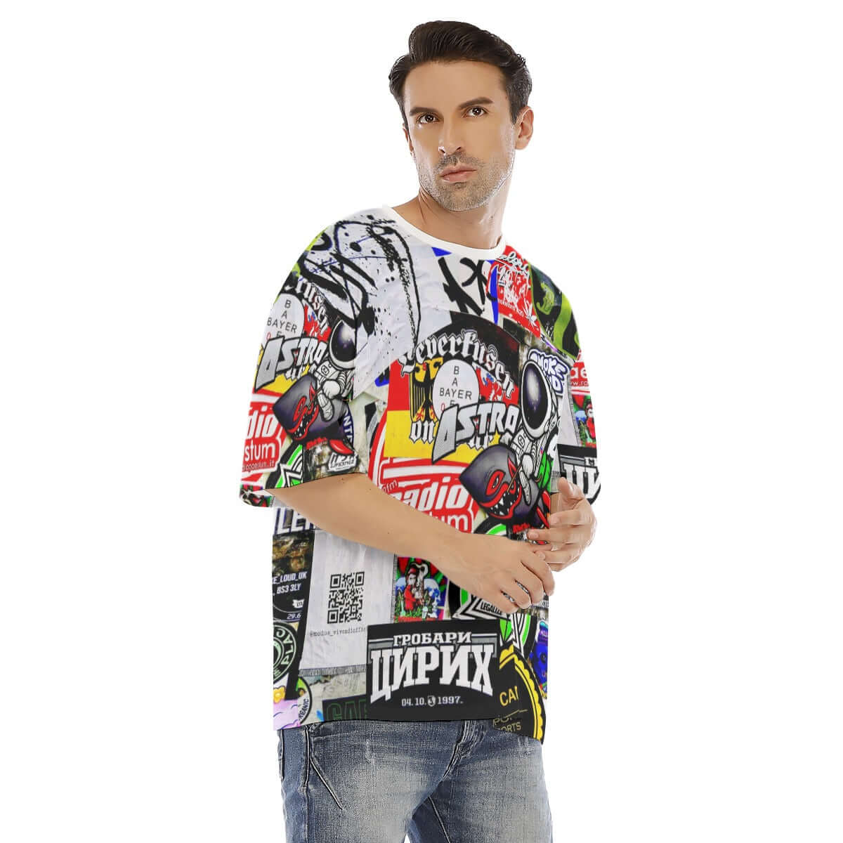 Drop Shoulder Oversized T-shirt | Ribooa Astro