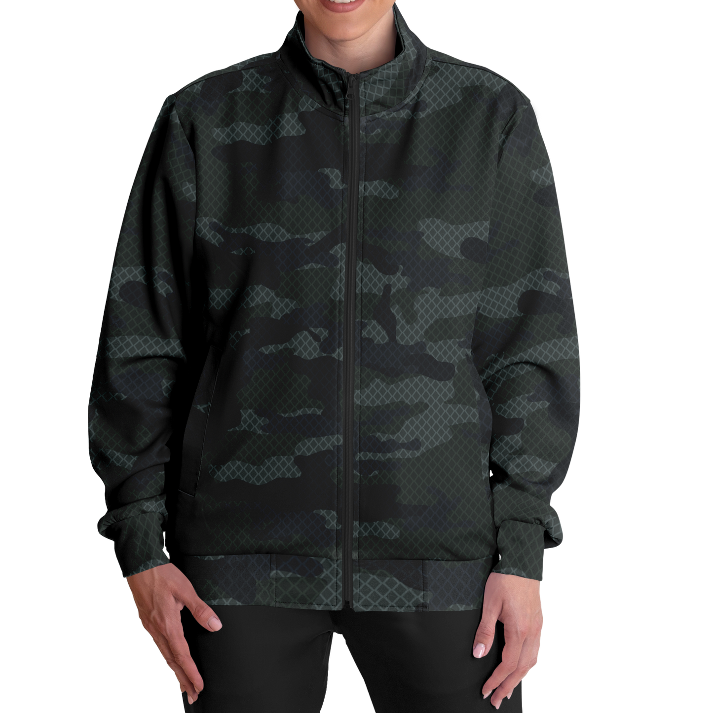 Camo Jacket | Military Dark Green & Black | Unisex