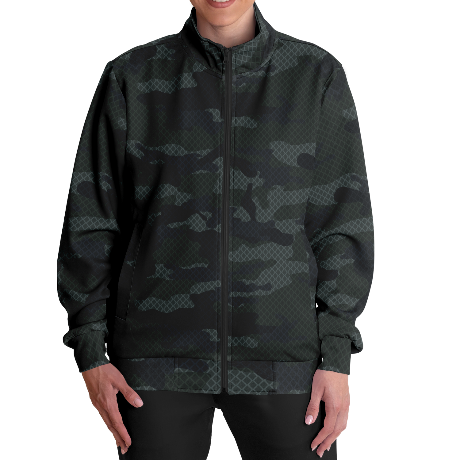 Camo Jacket | Military Dark Green & Black | Unisex