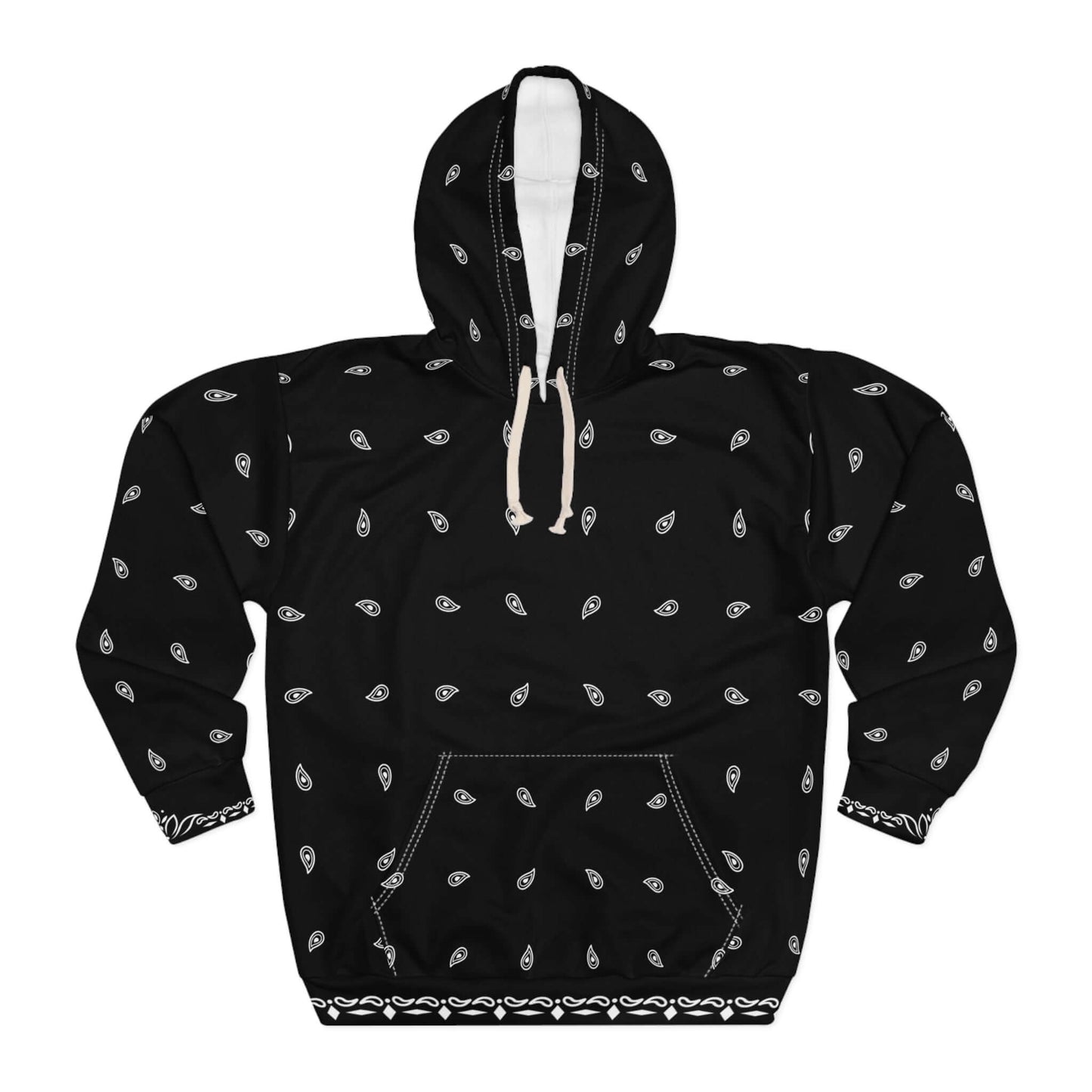 Black Bandana Hoodie | Unisex All Over Print