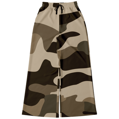 Women's Wide Leg Pants | Commando Khaki HD Print