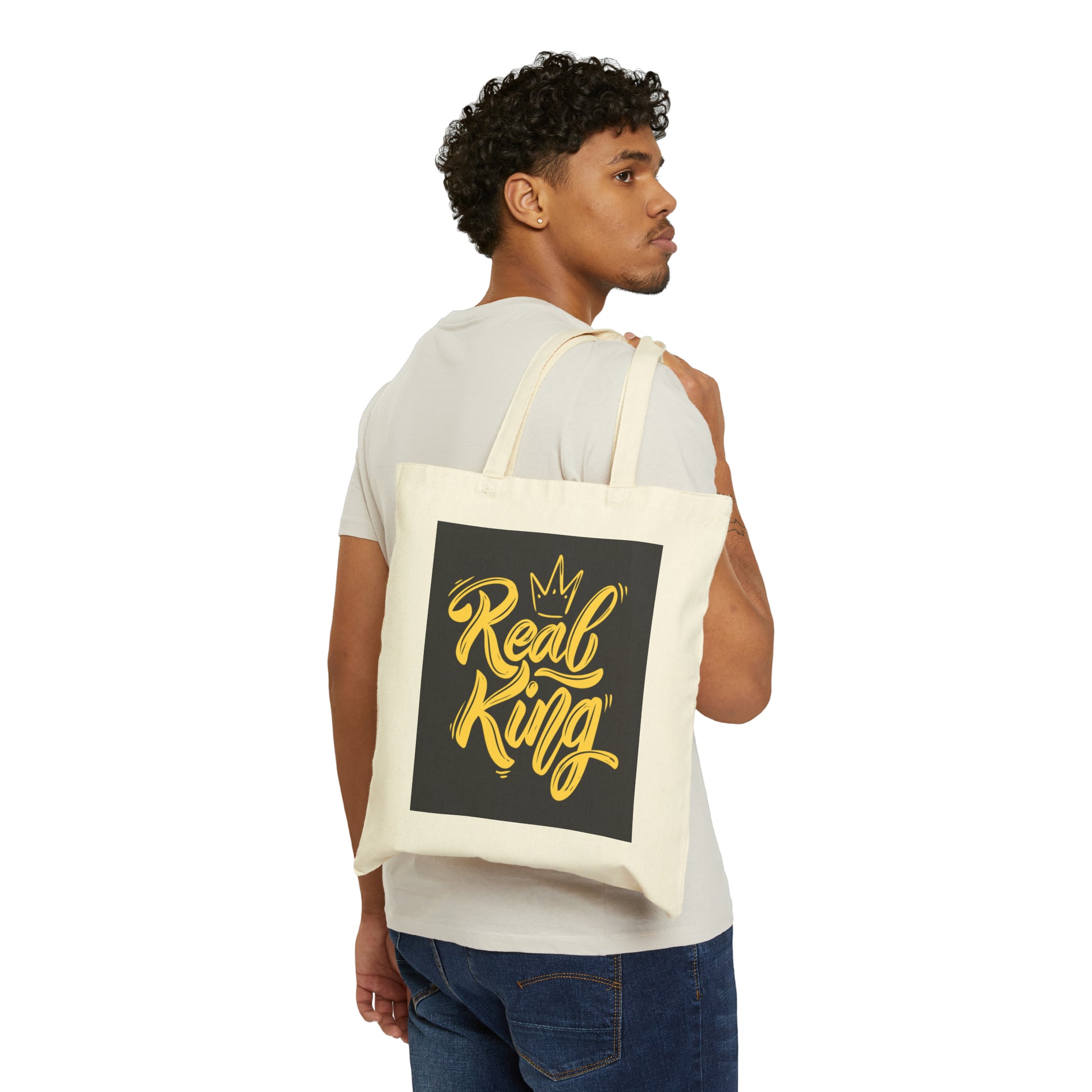 Cotton Canvas Tote Bag | Real King - Ribooa
