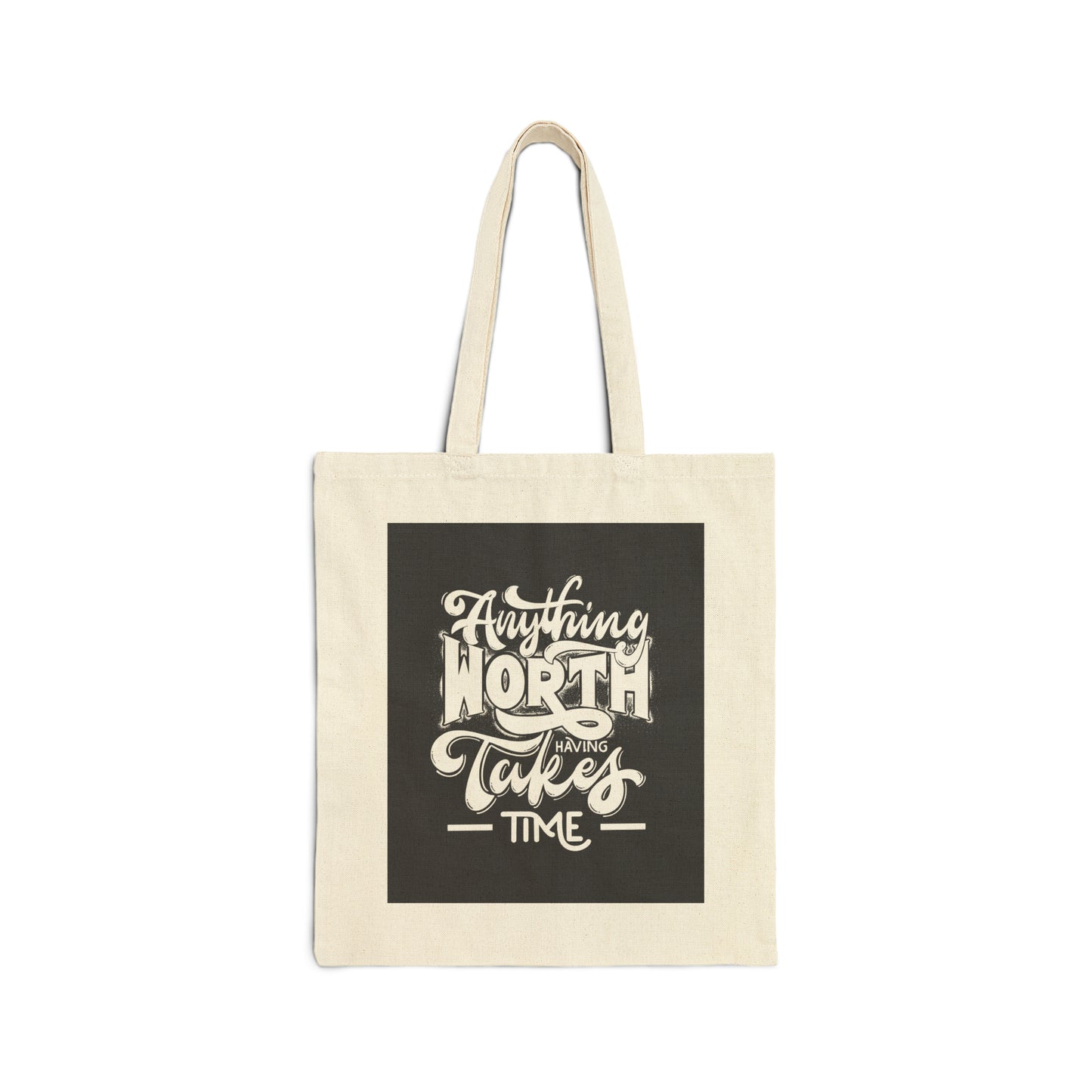 Cotton Canvas Tote Bag | Worth Black - Ribooa