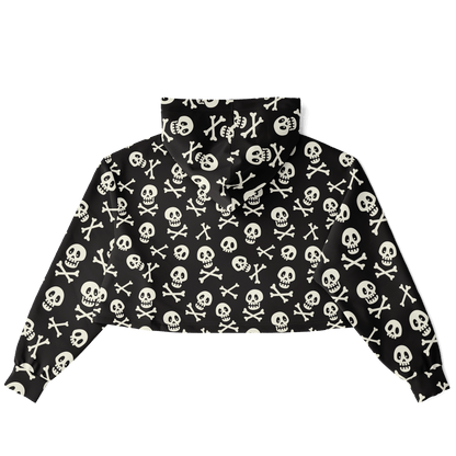 Skulls & Bones Croptop Hoodie For Women