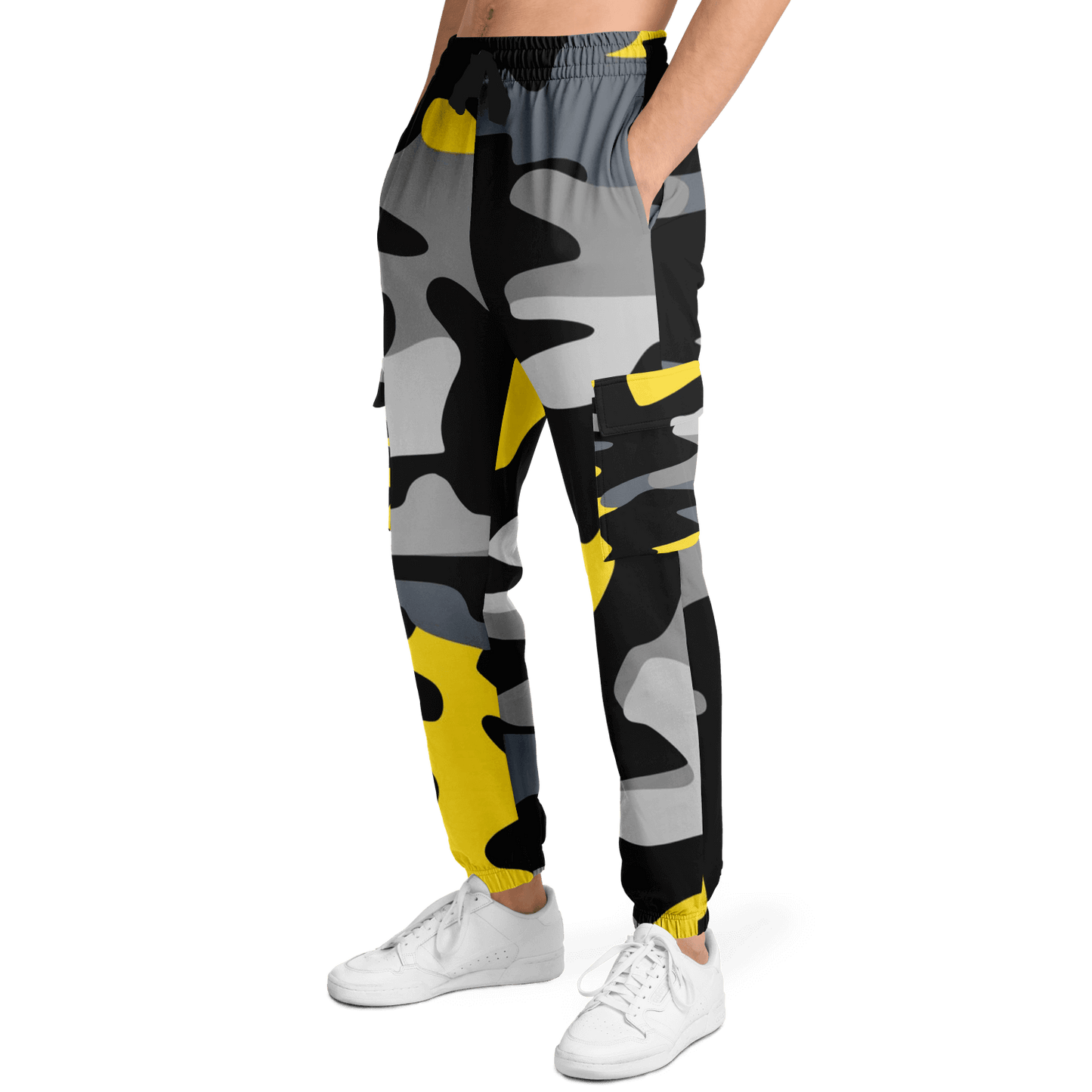 Black & Yellow Commando Cargo Sweatpants | HD Print