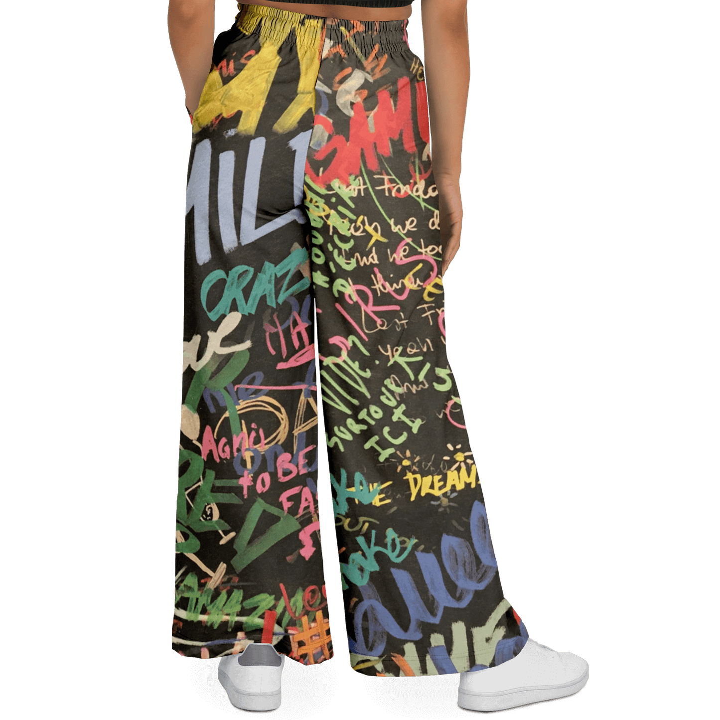 Women's Wide Leg Pants | Blackboard HD Print