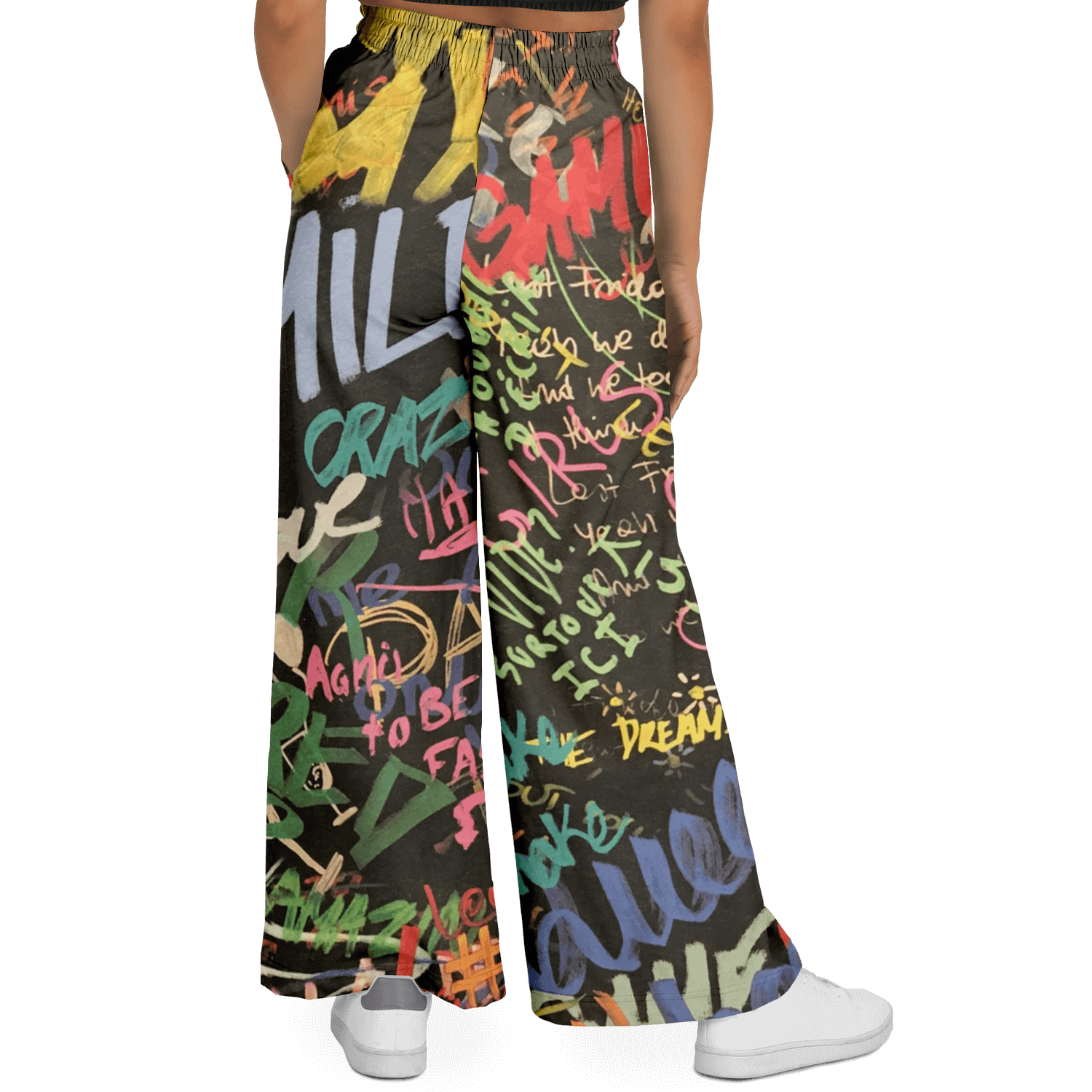 Women's Wide Leg Pants | Blackboard HD Print