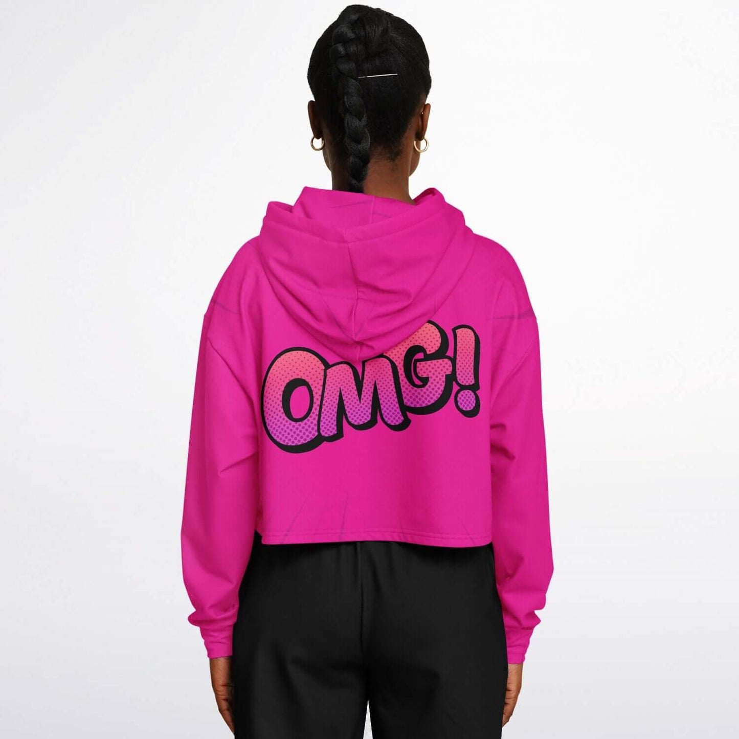 OMG! Hollywood Cerise Cropped Hoodie