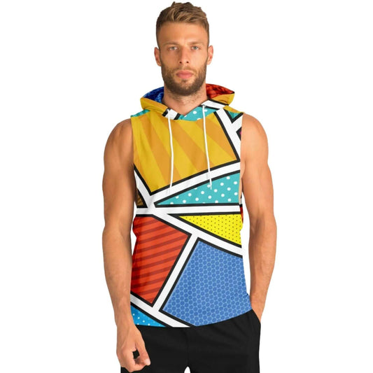 Sleeveless Hoodie For Men | Pop Art Groove