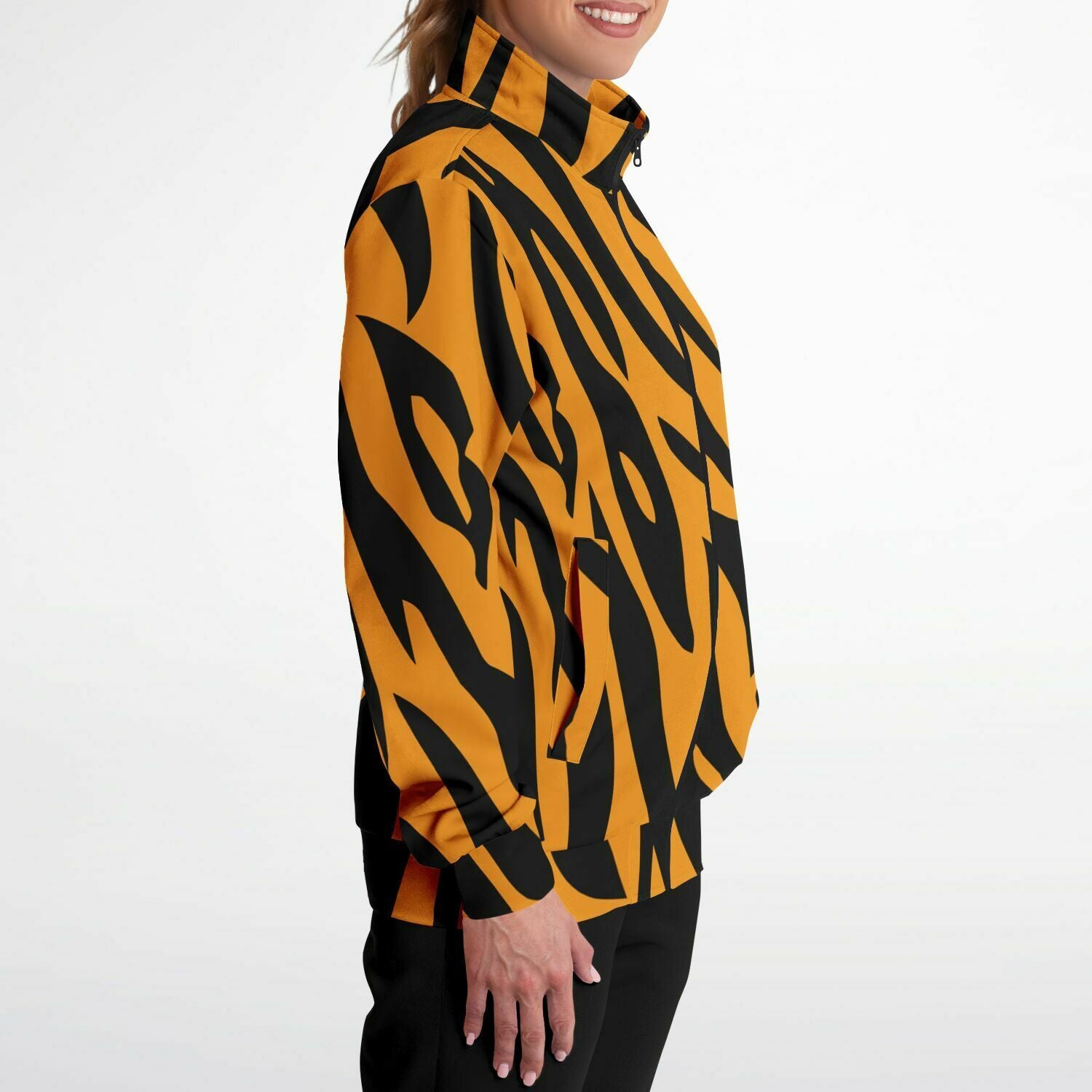 Tiger Track Jacket | Orange & Black HD Print