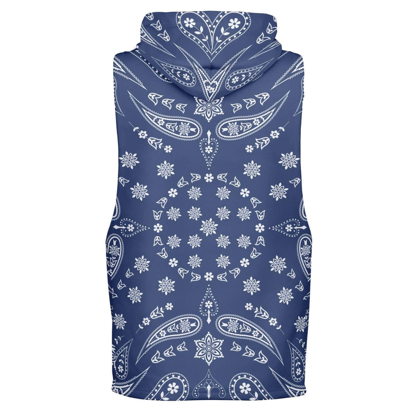 Nile Blue Bandana Sleeveless Hoodie For Men