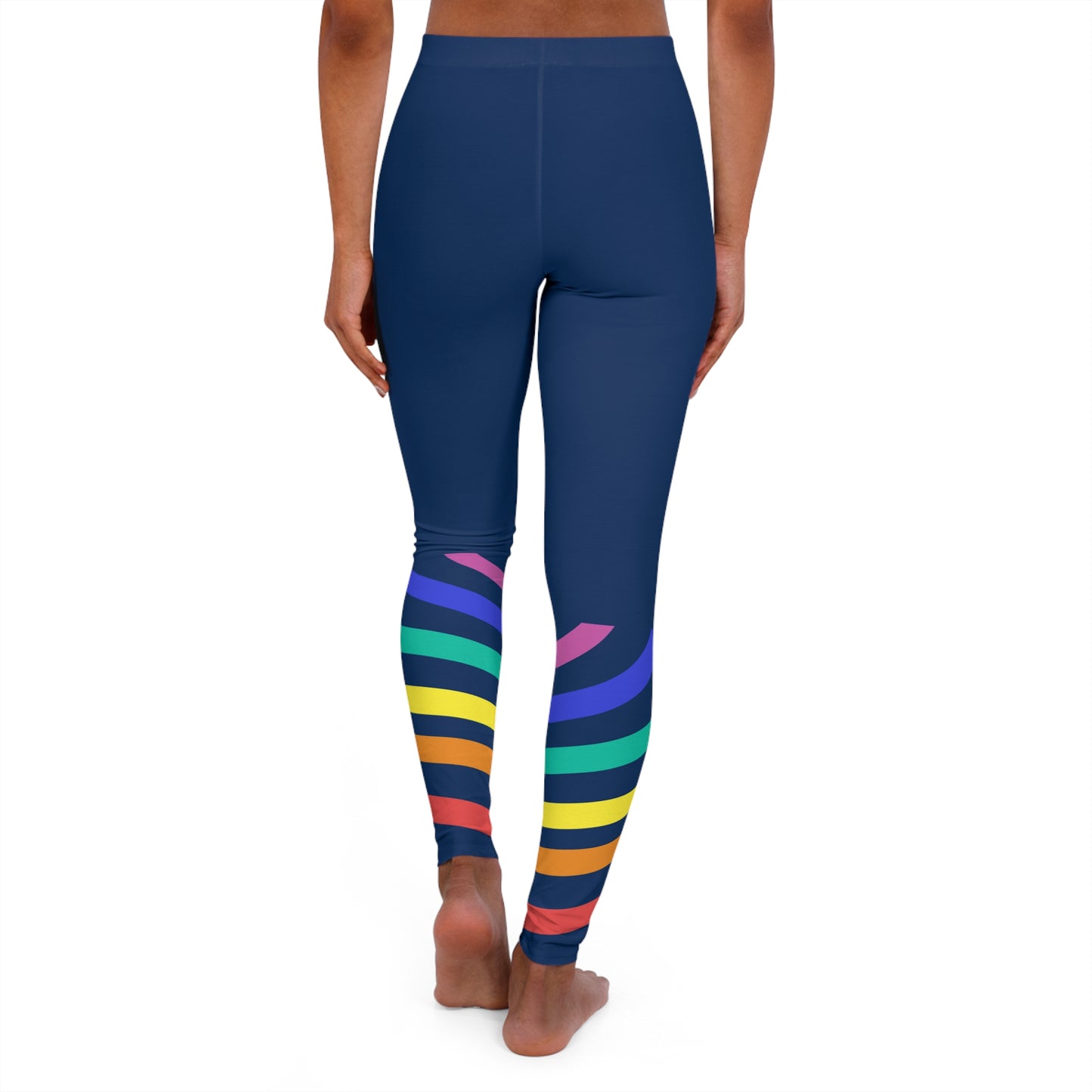 Spandex Leggings | Rainbow Stripes - Ribooa