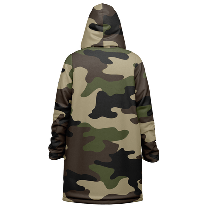 Classic Green Camo Cloak With a Zipper