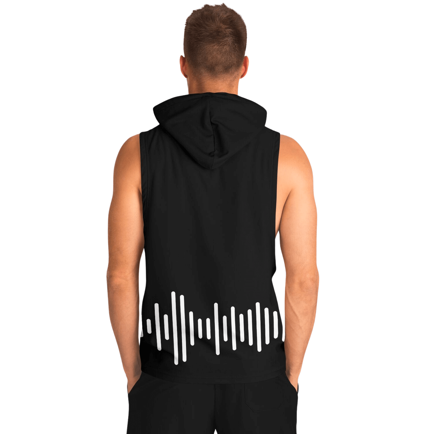 Sleeveless Hoodie For Men | Black Track