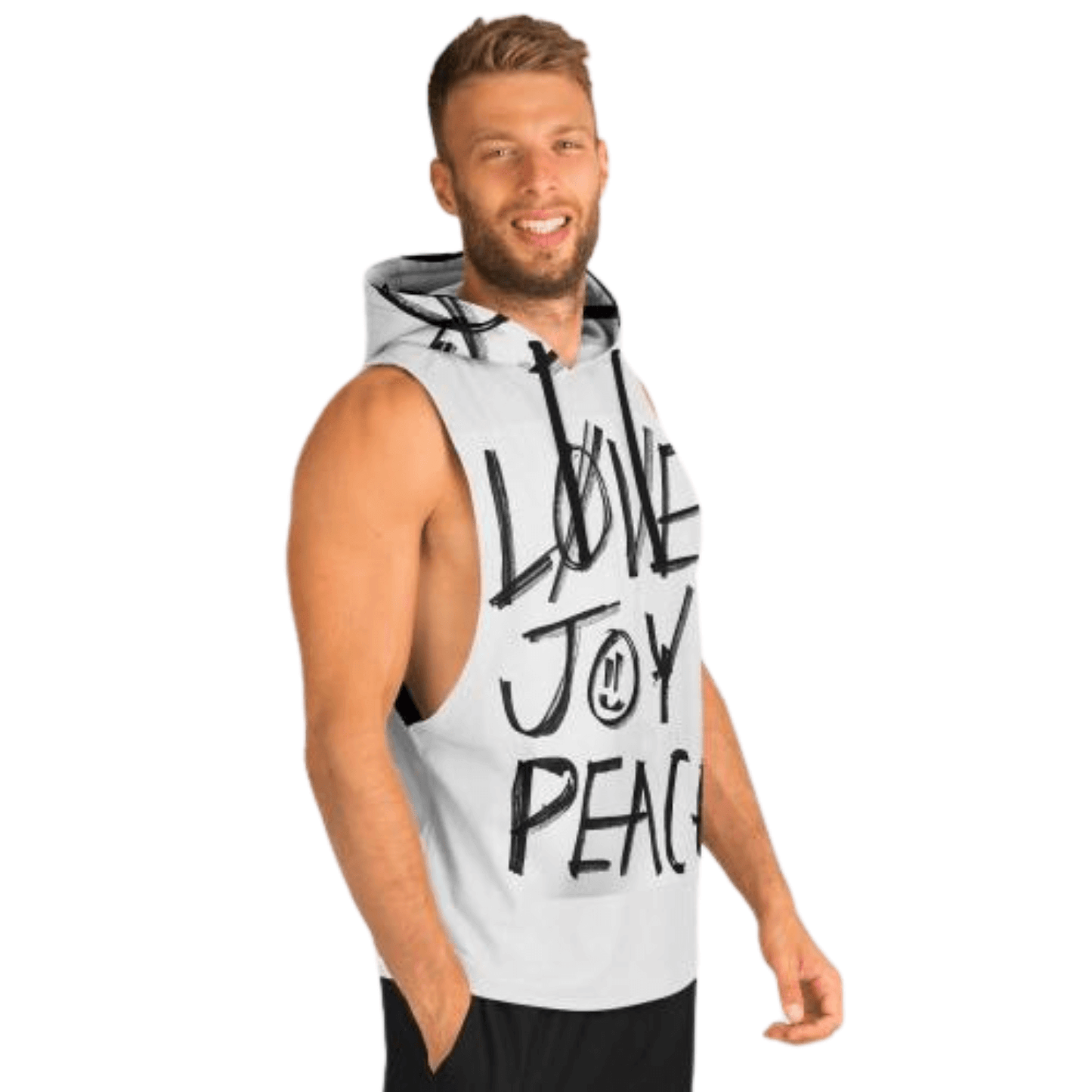 Sleeveless Hoodie For Men | Love Joy Peace