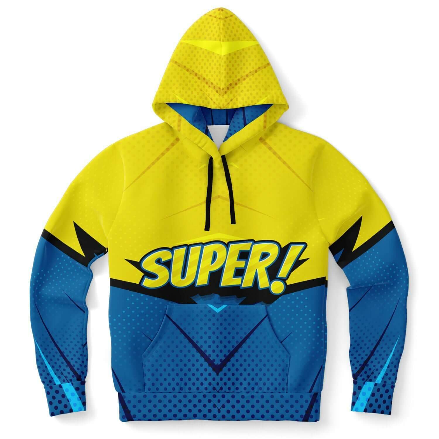 Super! | Blue & Yellow Pop Art Hoodie