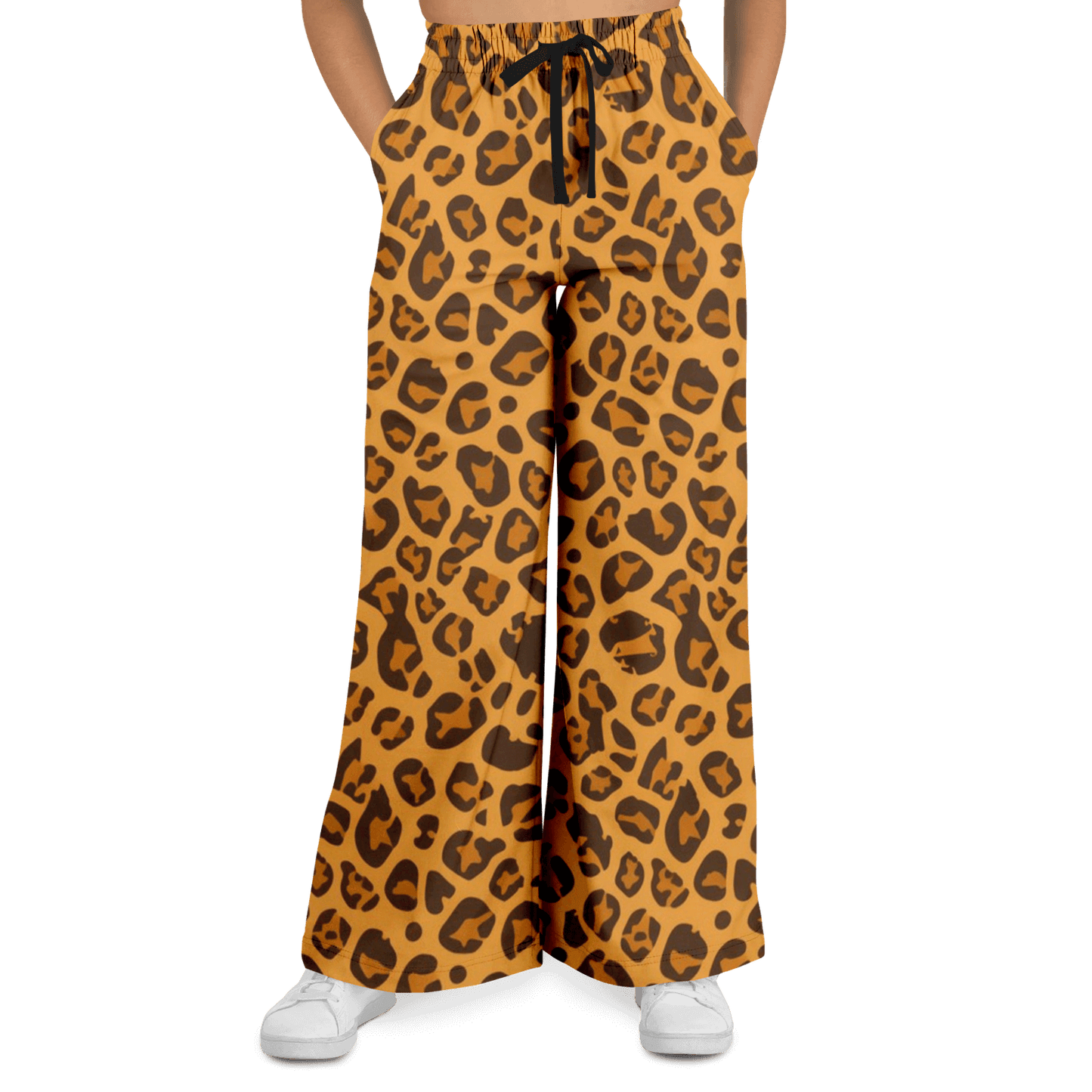 Women's Wide Leg Pants | Leopard HD Print