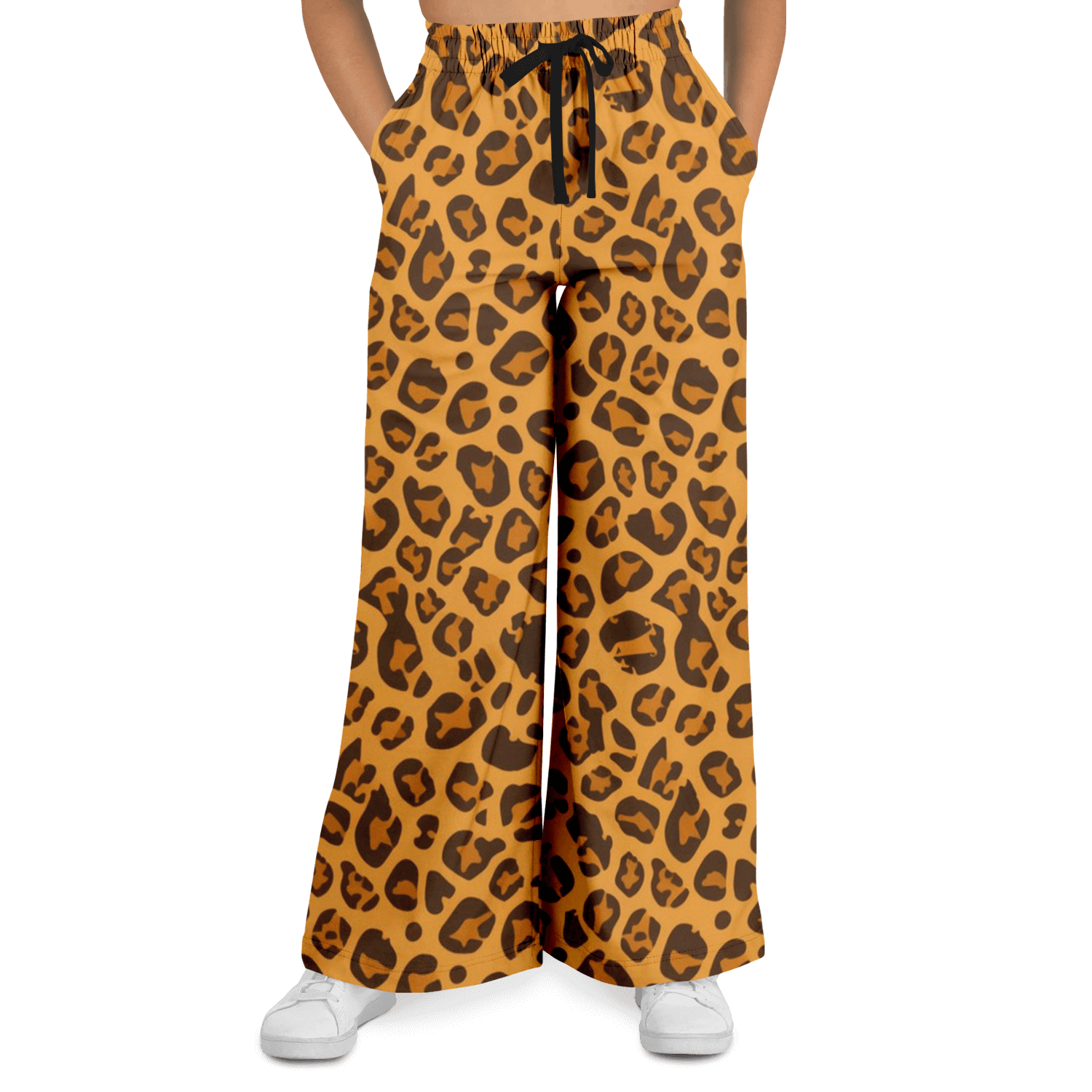 Women's Wide Leg Pants | Leopard HD Print