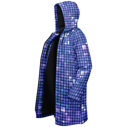 Glittering Blue Disco Ball Cloak With a in Zipper