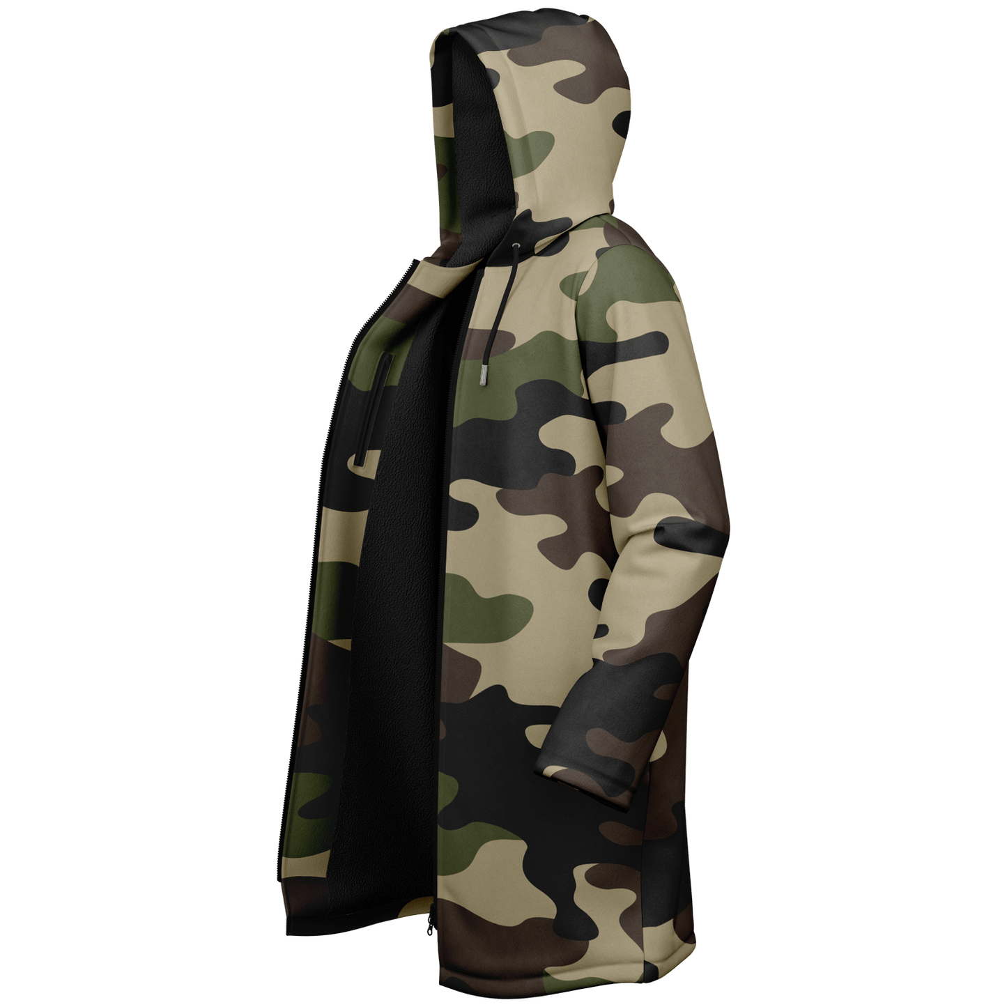 Classic Green Camo Cloak With a Zipper