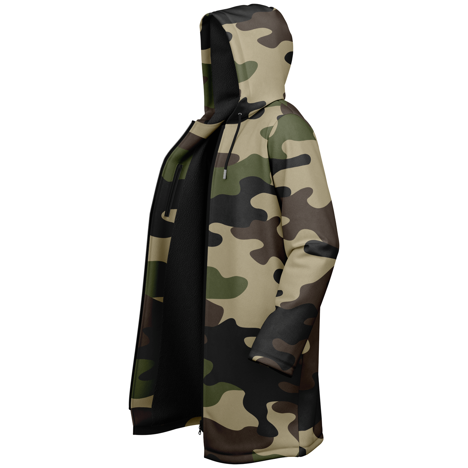 Classic Green Camo Cloak With a Zipper