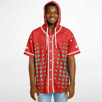 Hooded Baseball Jersey | HD Print - Ribooa