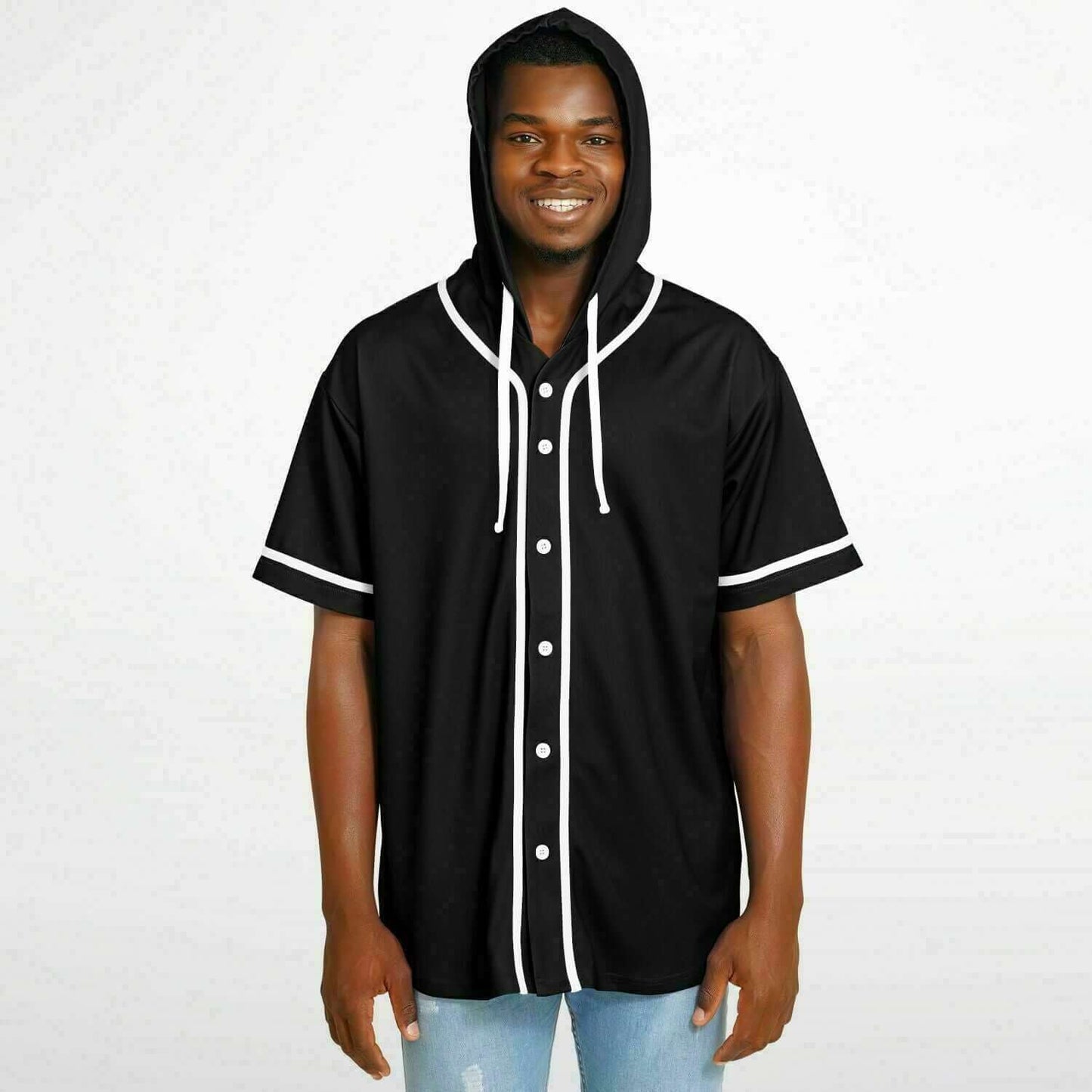 Hooded Baseball Jersey | HD Print | Free Shipping - Ribooa