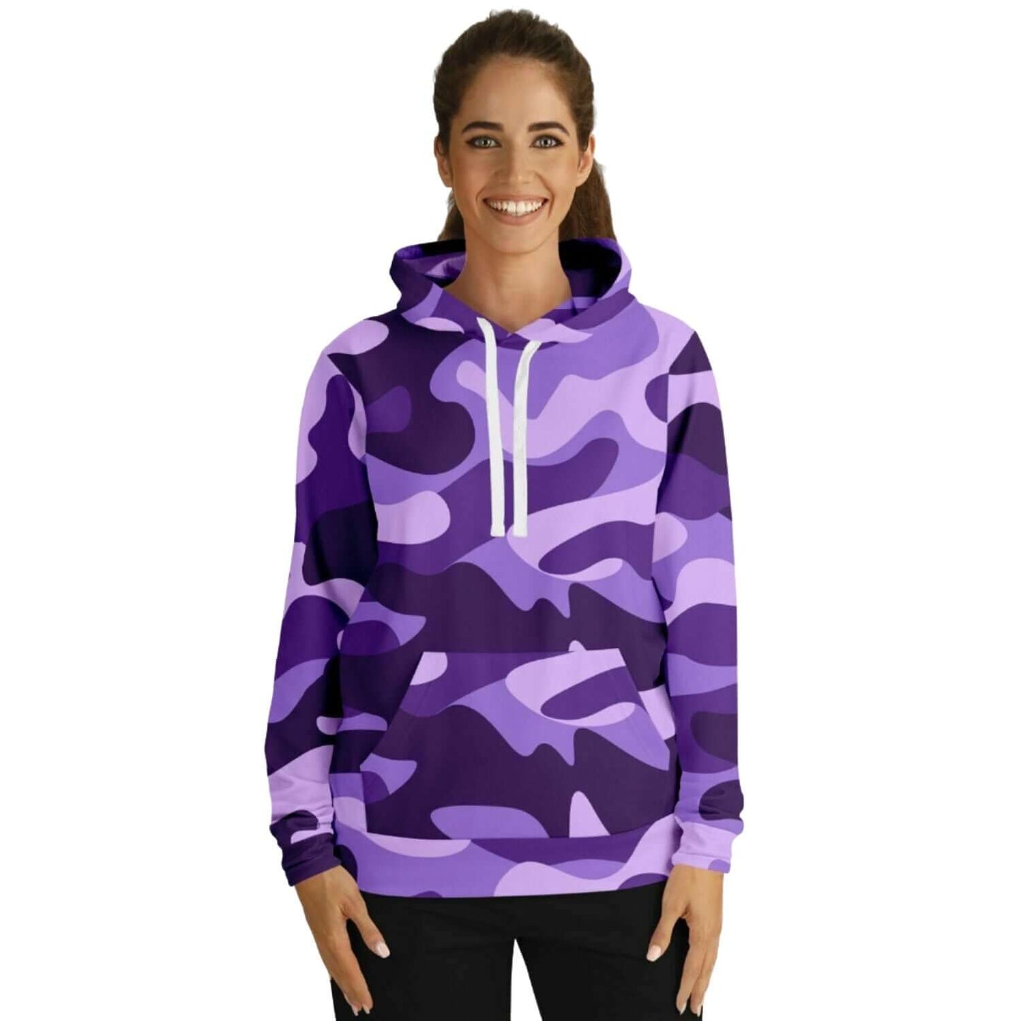 Purple Grape & Mauve Camouflage Hoodie | Unisex