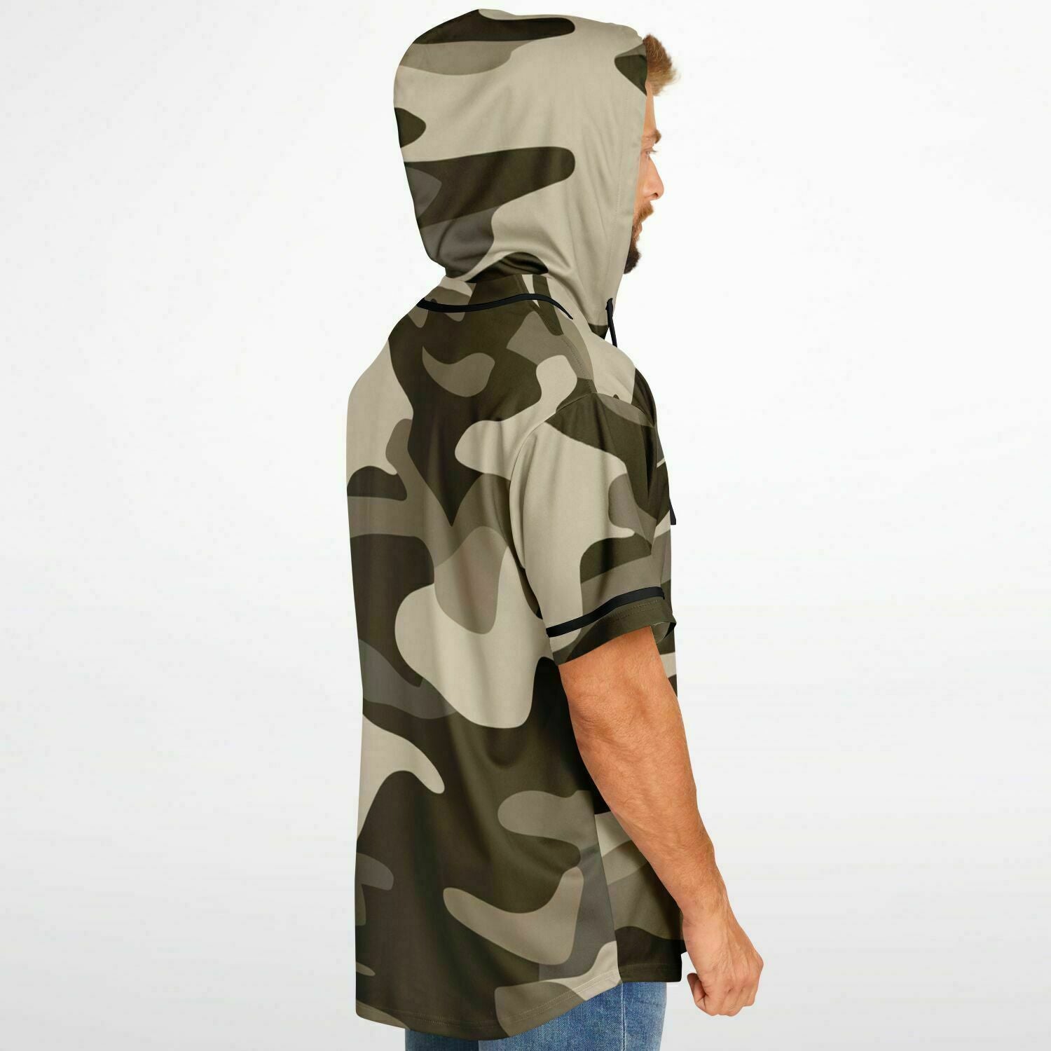 Commando Jersey Khaki | Hooded Baseball Style