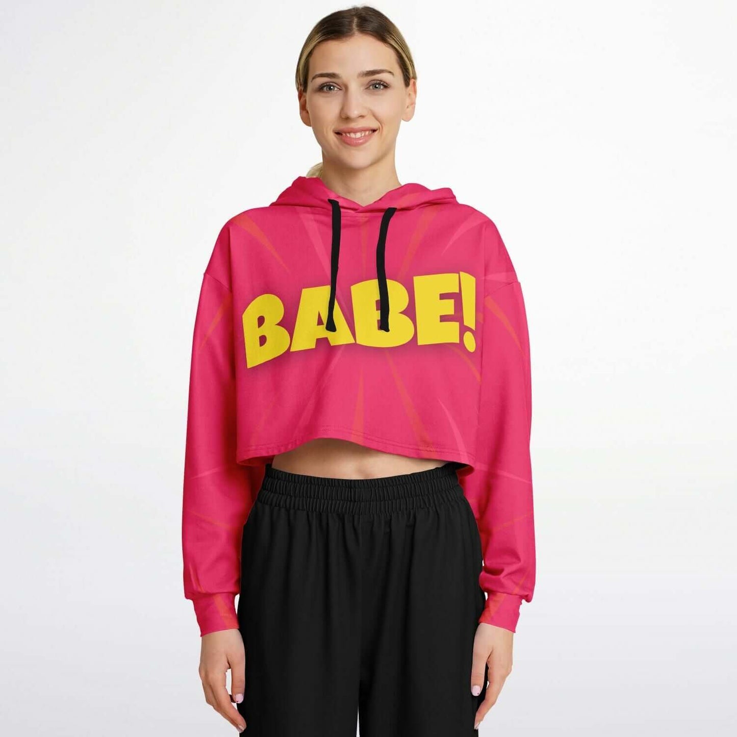 Red BABE! Cropped Hoodie