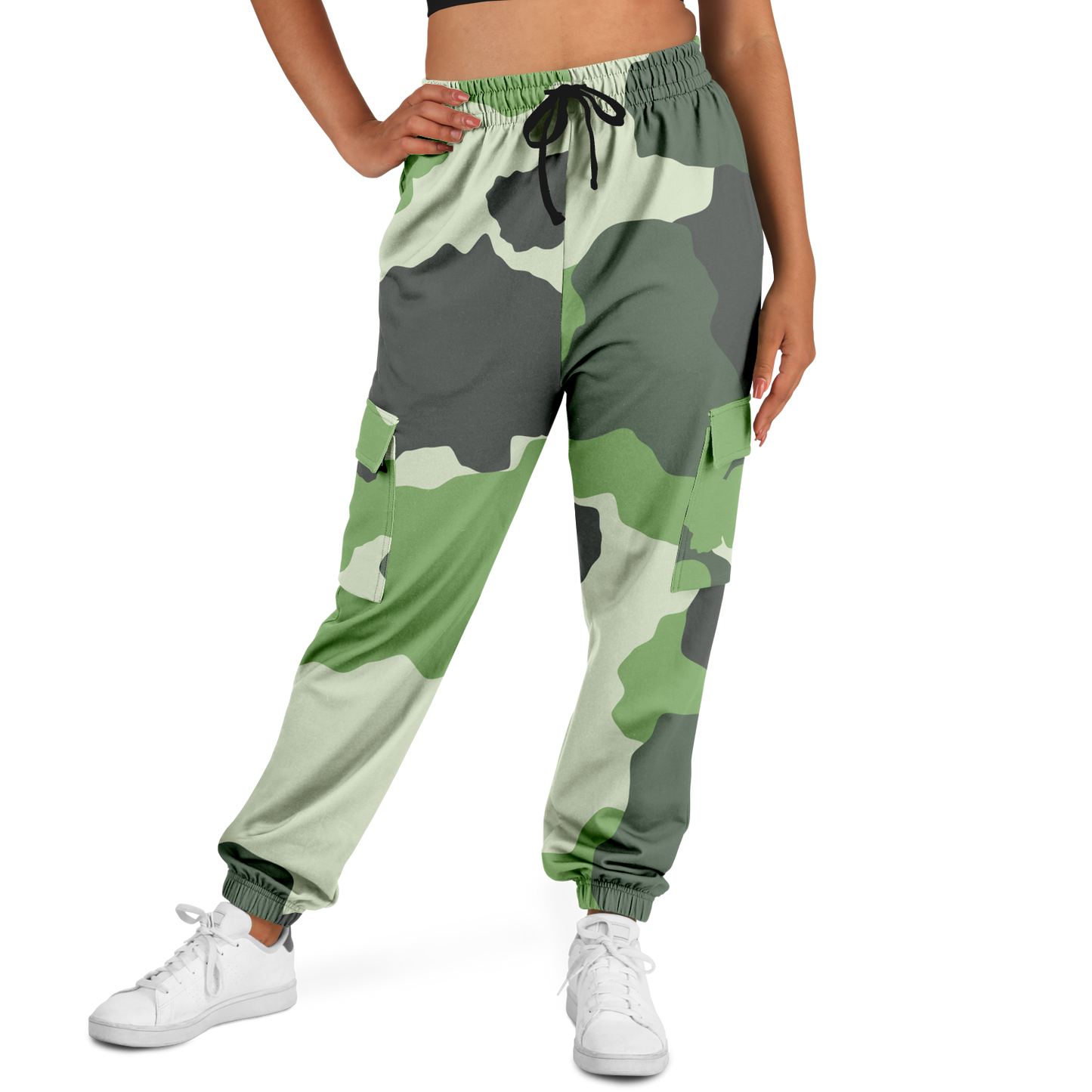 Commando Cargo Sweatpants | Green HD Print