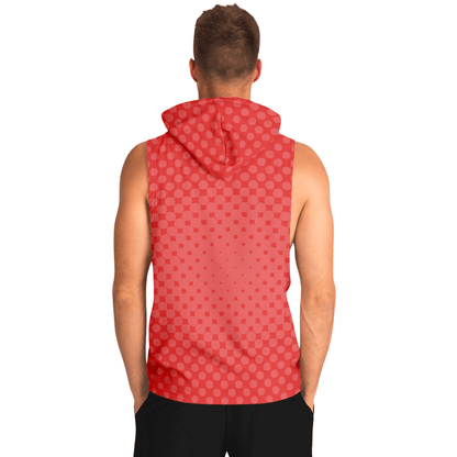 Sleeveless Hoodie For Men | Mad Red