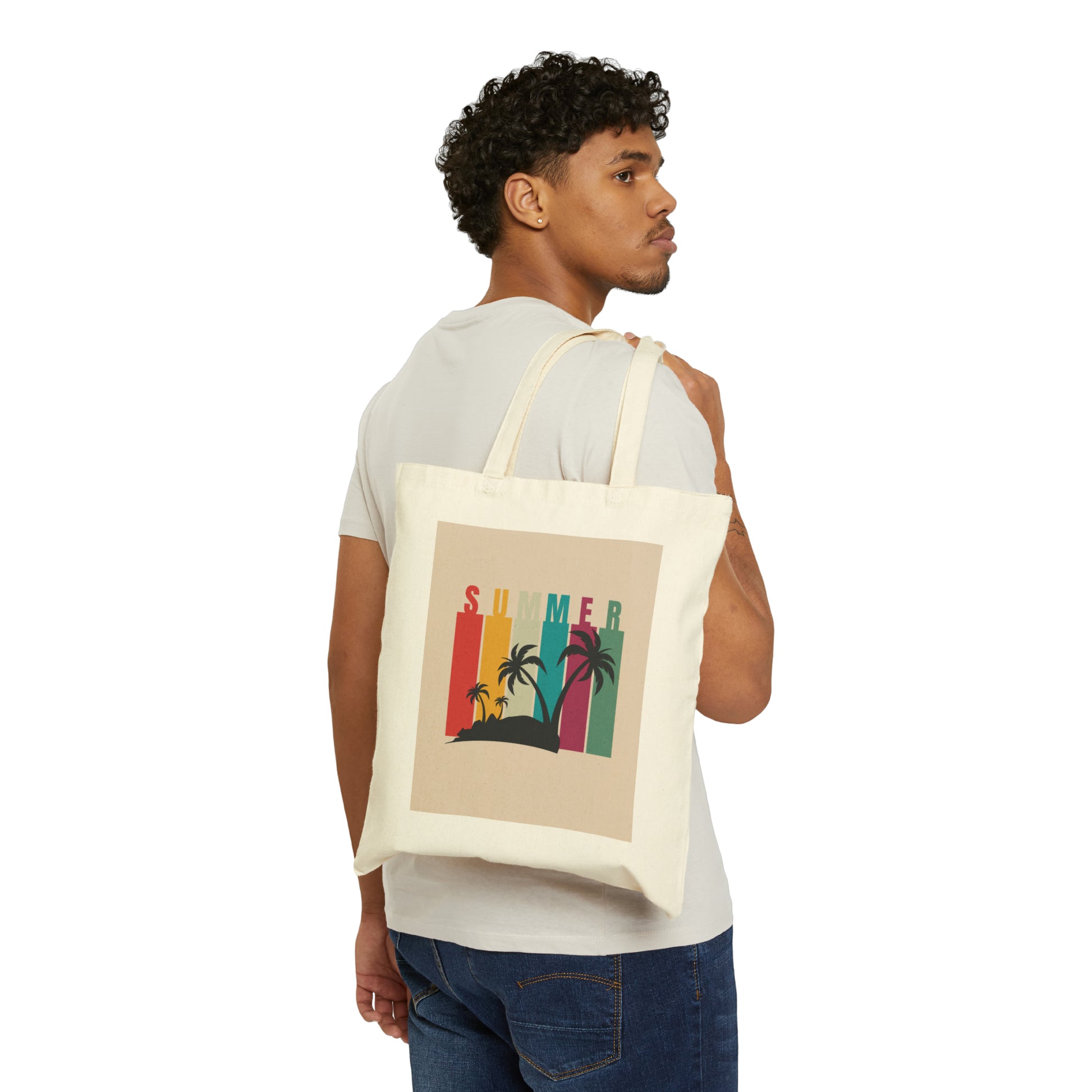 Cotton Canvas Tote Bag | Summer - Ribooa