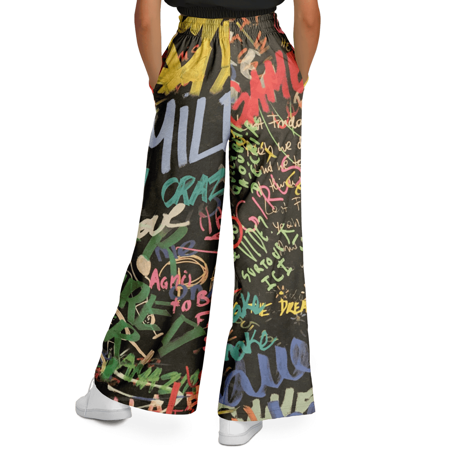 Women's Wide Leg Pants | Blackboard HD Print