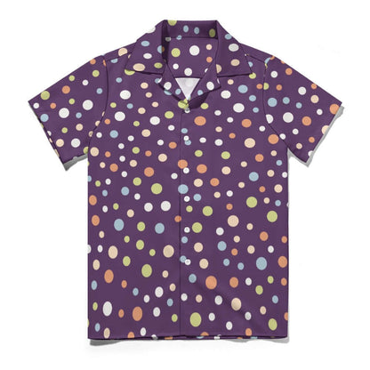 Colorful Polka Dots Cuban Collar Shirt