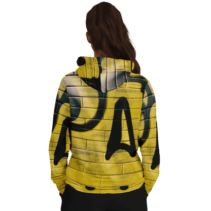 Streetwear Hoodie | Yellow & Black Skull Brick Wall