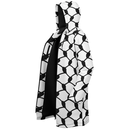 Keffiyeh Cloak With a Zipper | Black & White HD Print