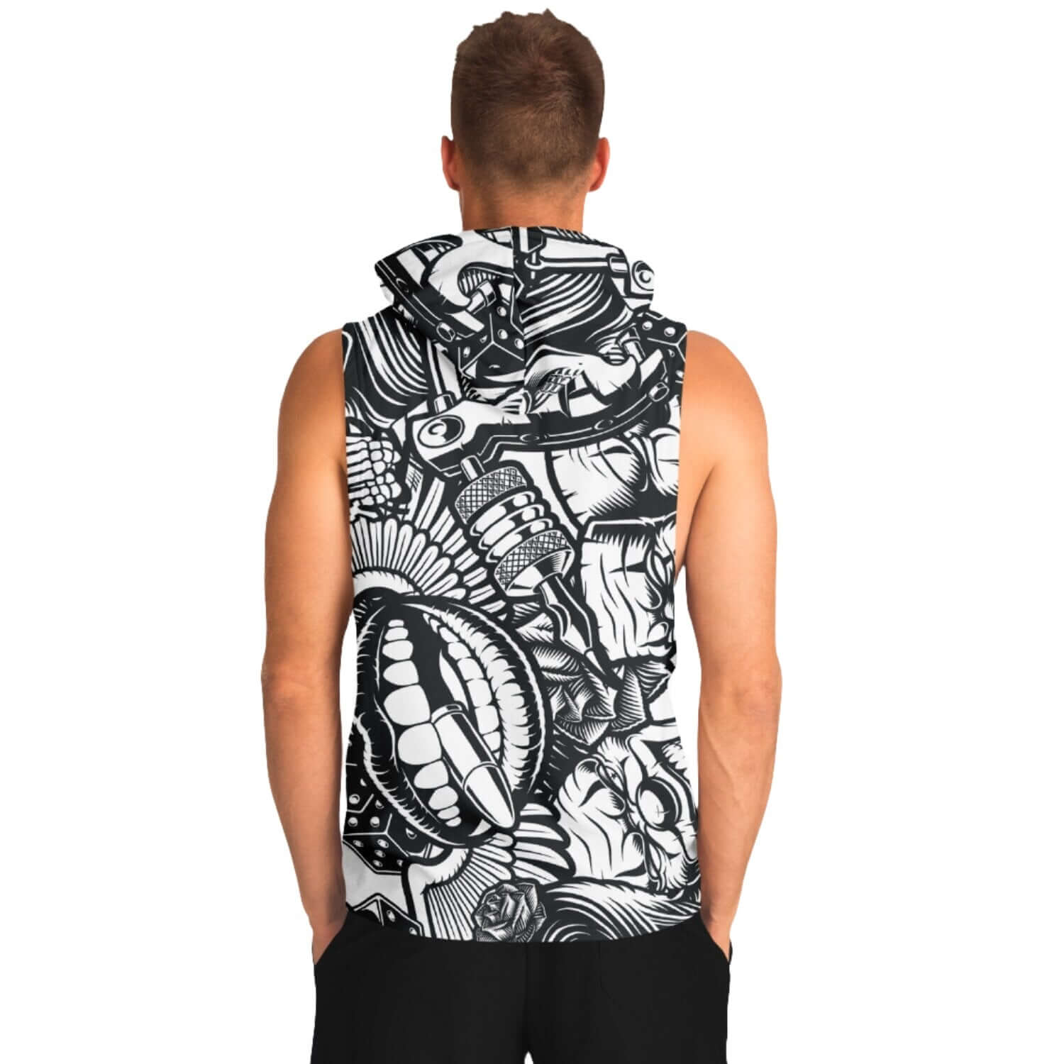 Sleeveless Hoodie For Men | Skulls Machine