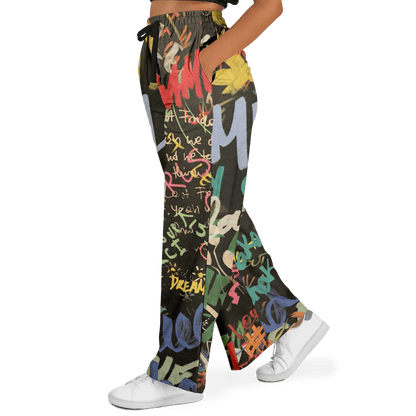 Women's Wide Leg Pants | Blackboard HD Print