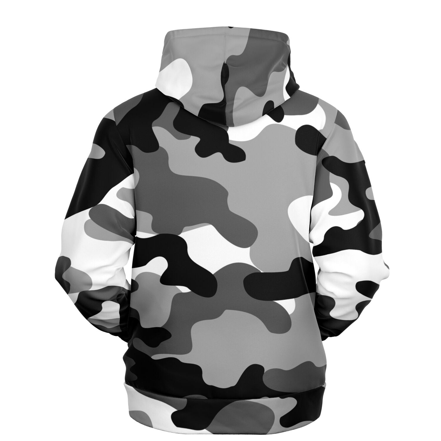 Black Gray & White Camouflage Hoodie