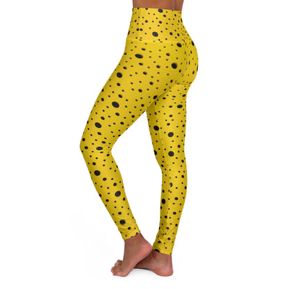 Yoga Leggings | Black Dots - Ribooa