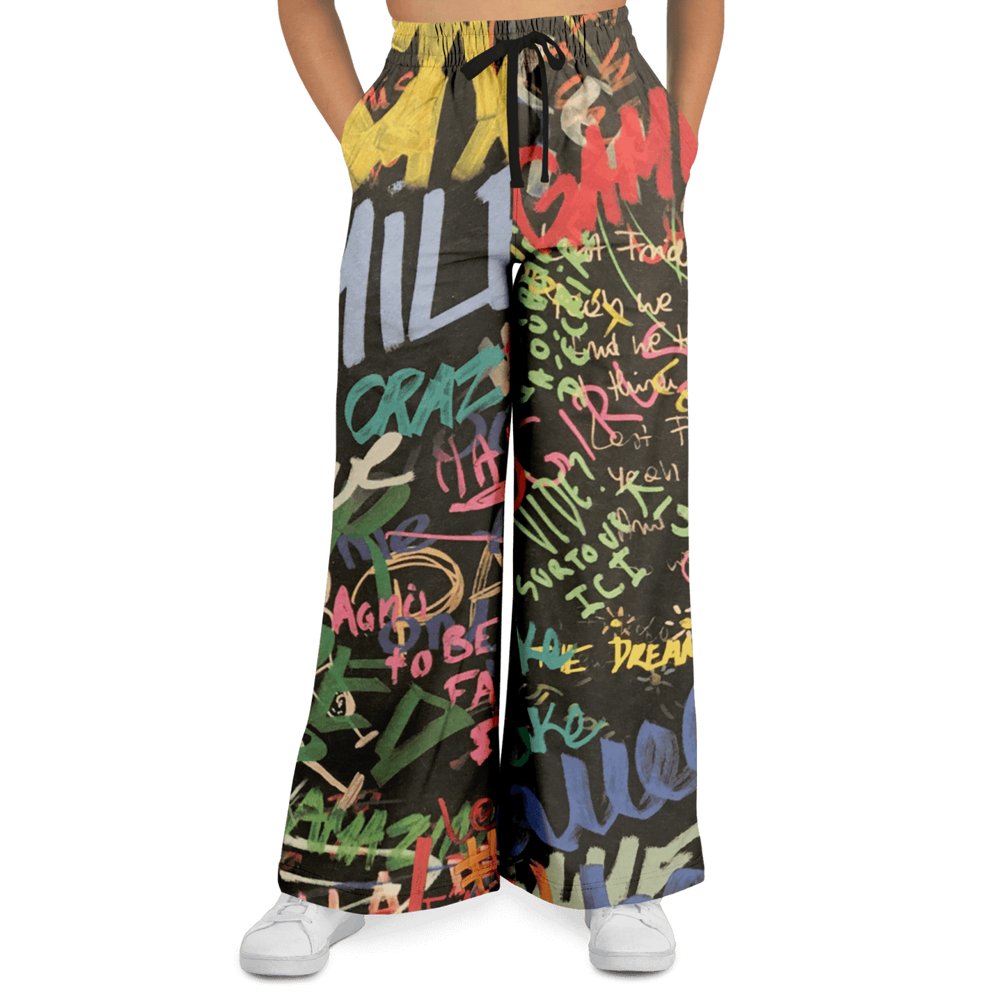 Women's Wide Leg Pants | Blackboard HD Print