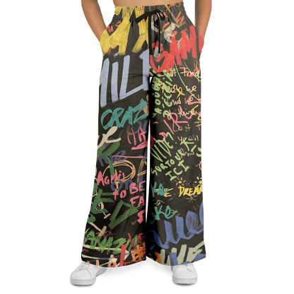 Women's Wide Leg Pants | Blackboard HD Print