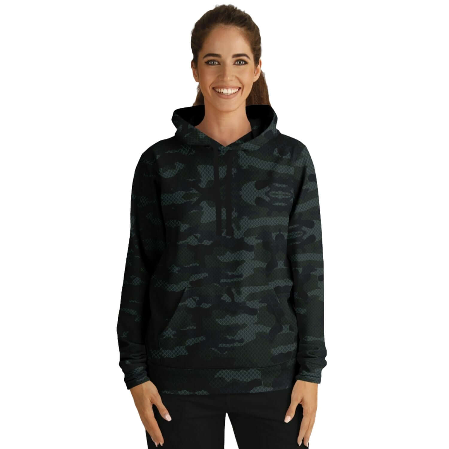 Military Dark Green Camo Hoodie