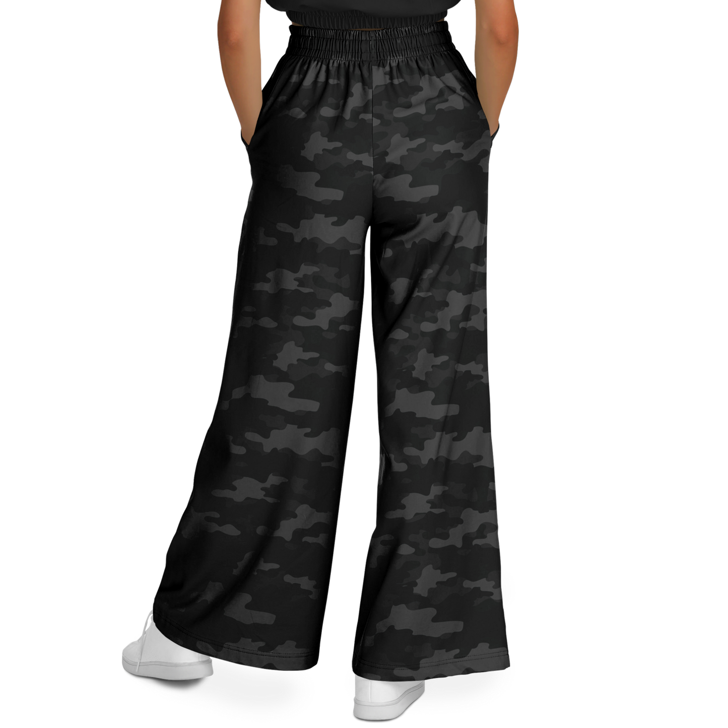 Pantalon large camouflage pour femme | Noir militaire