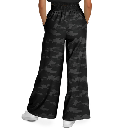 Pantalon large camouflage pour femme | Noir militaire