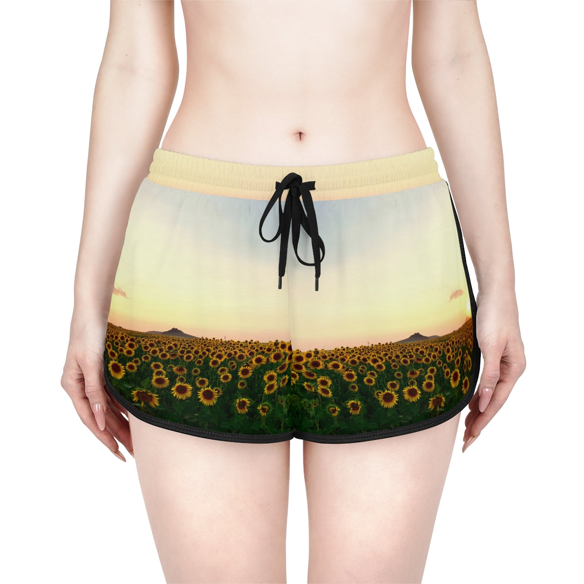 Relaxed Sports Shorts | Sunflowers - Ribooa